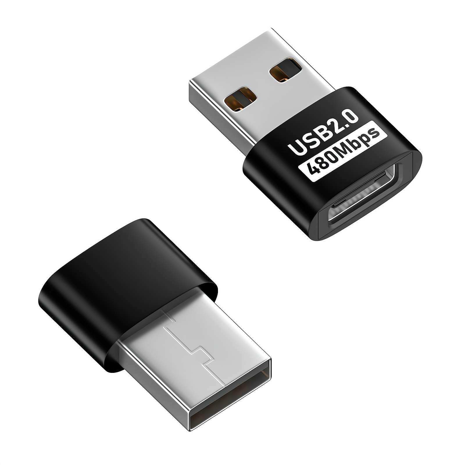 Adattatore da USB C a USB, adattatore da USB a tipo C, adattatore Otg femmina a tipo C maschio, compatibile con vari dispositivi elettronici (nero B)