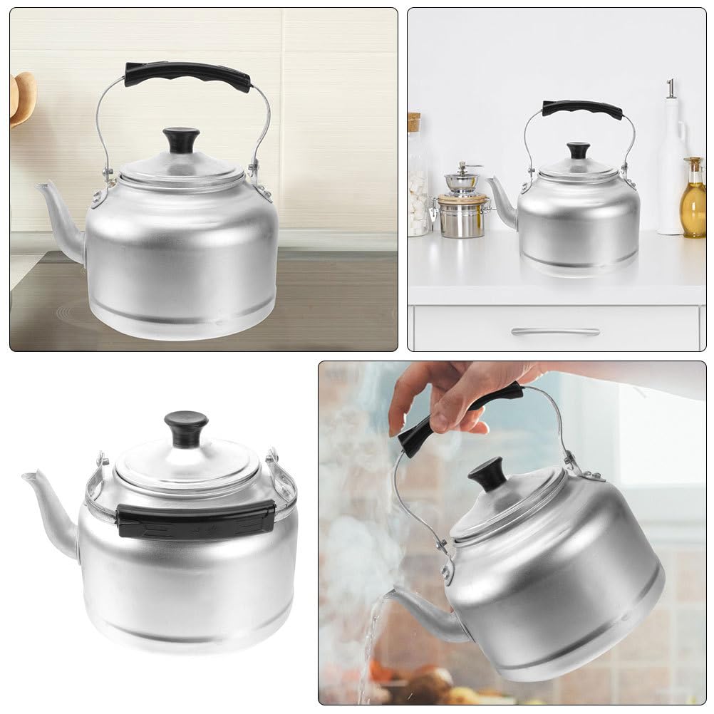 Cabilock Bouilloire en aluminium 2 l - Bouilloire à induction - Avec poignée - Pour cuisine, cuisinière à gaz, pique-nique, style vintage