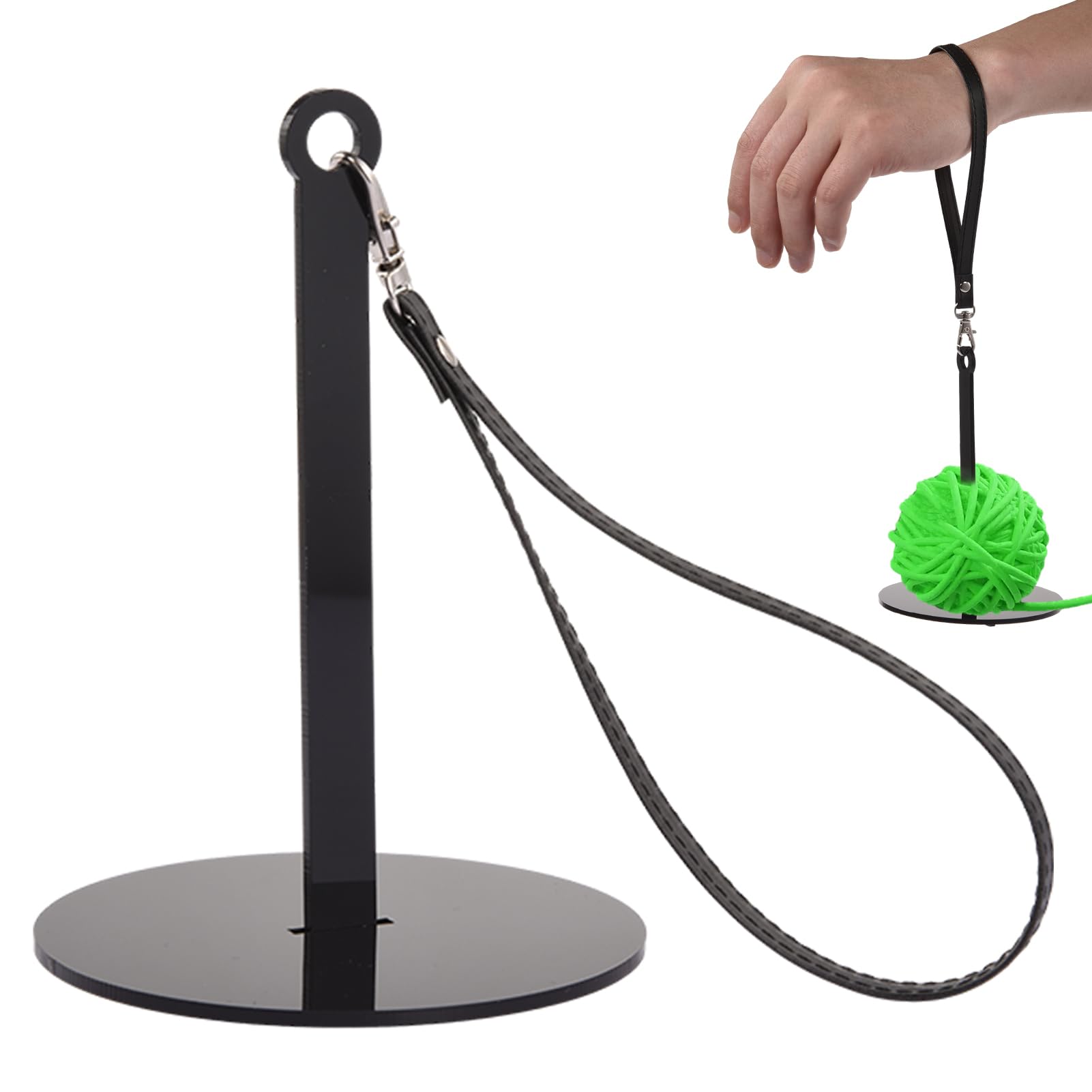 Pols-garenbolhouder, draagbare garenspinner voor haken en breien, min- garenhouder met polsband om te knutselen, perfect voor haakliefhebbers, breiliefhebbers en knutselvrienden