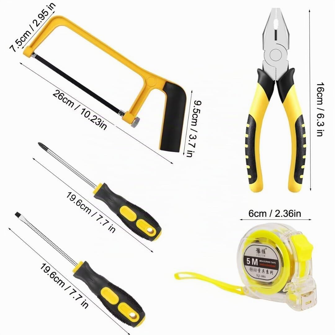 Kinder Werkzeug Set, Echtes Werkzeug für Anfänger,Holzbearbeitungswerkzeug-Set für Kinder, DIY-Bauwerkzeug ,Lernen Geschenk,Eltern-Kind-Aktivitäten,mit Werkzeugtasche&Hammer&Handsäge