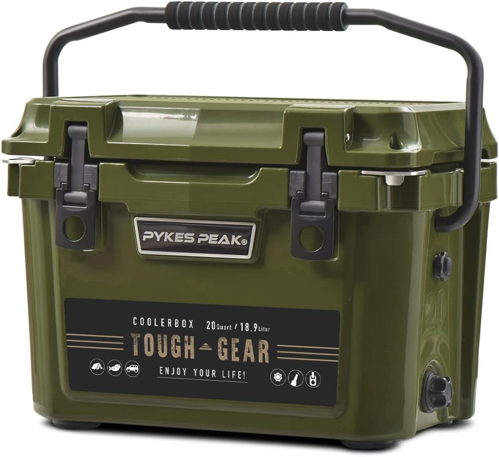 PYKES PEAK (パイクスピーク) クーラーボックス TOUGH GEAR 20QT (18.9L) / 45QT (42.6L) アウトドア 釣り BBQ ピクニック レジャー用 【 TOUGH SERIES 】