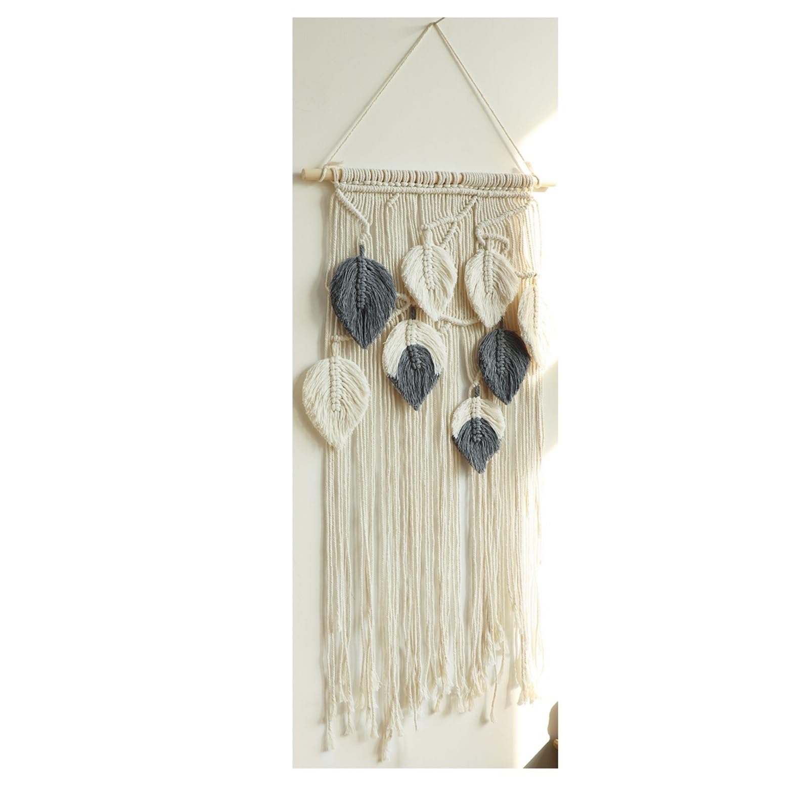 LNNXSZ Hanging Wall Decor Wall Macrame Tapestry Leaf Home Decor Woven Tassels Wall Hanging Home Decoration Living Room Decor Aesthetic
