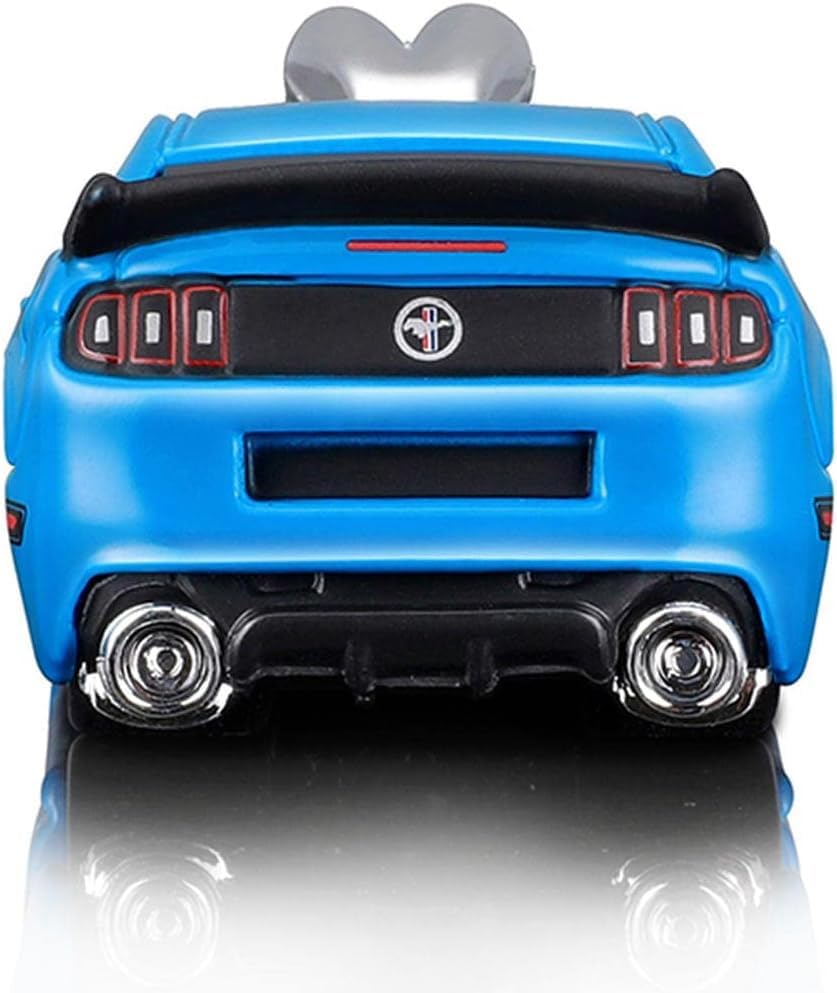 2013 Boss 302 Light Blue with Black Stripes 1/64 Diecast Model Car by Muscle Machines 15544bl