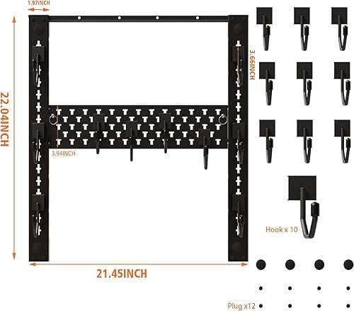 Miniatura 7 de Estantes para armas de pared, estante horizontal de acero resistente para rifle de espada, estante de almacenamiento para cinturón de casco de
