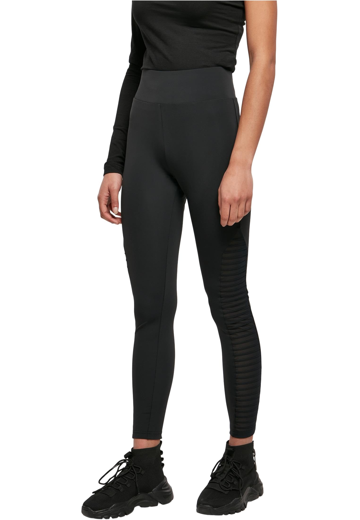 URBAN CLASSICS Leggings Damen Highwaist Biker Tech Mesh Leggings (1-tlg)