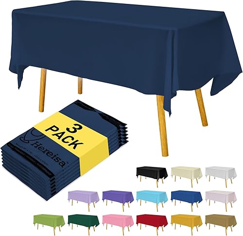 Miniatura 191 de Mantel desechable de alta calidad, paquete de 12, manteles de 54 x 108 pulgadas para fiestas, manteles decorativos para mesas rectangulares, mantel