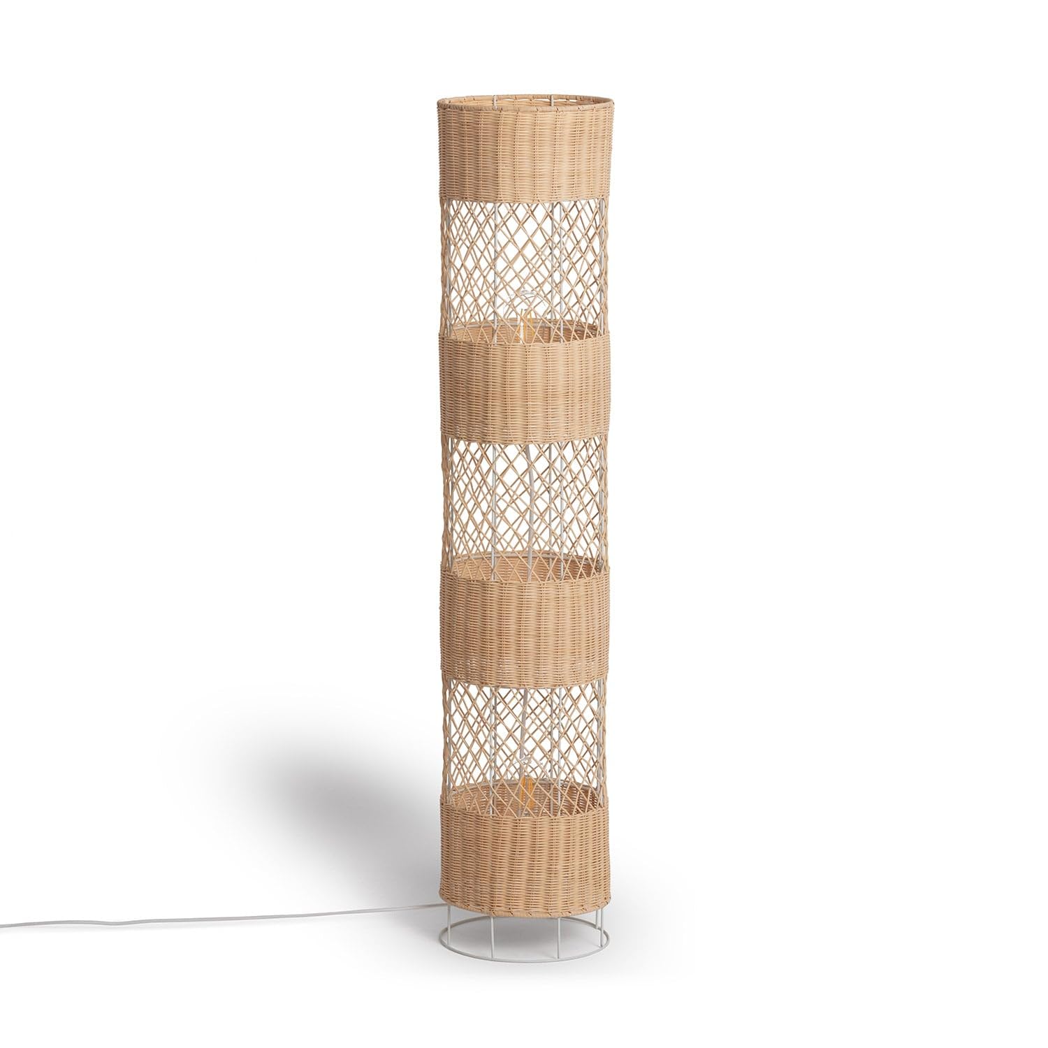 LEDKIA Lampadaire Rotin Rubra Naturel