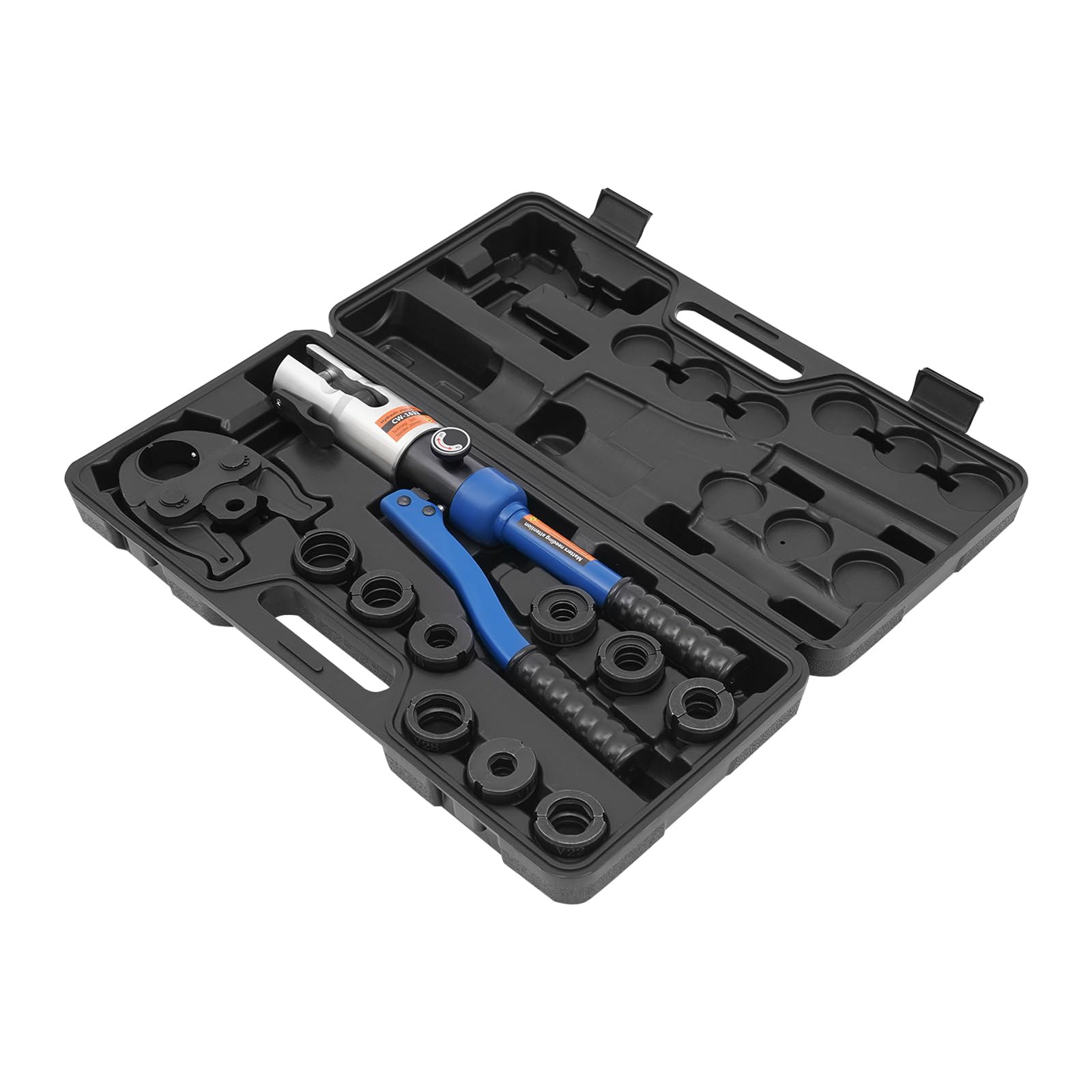 Pinza crimpatrice professionale per profilo a V e profilo a U, pinza crimpatrice idraulica, testa girevole a 360°, U16 U20 U25 U32 e V12 V15 V18 V22 V28, per tubi in rame e connessioni
