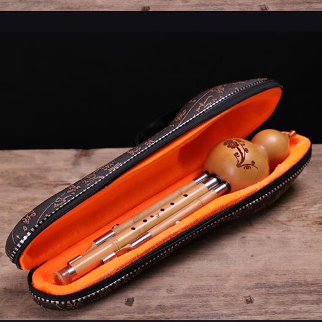Flautas de Cucurbit Instrumento Musical Hulusi Profesional Principiante Que Toca La Flauta De Cucurbitáceas De Bambú Púrpura Flauta De Cuerda Especial para Estudiantes Flauta De Bambú China