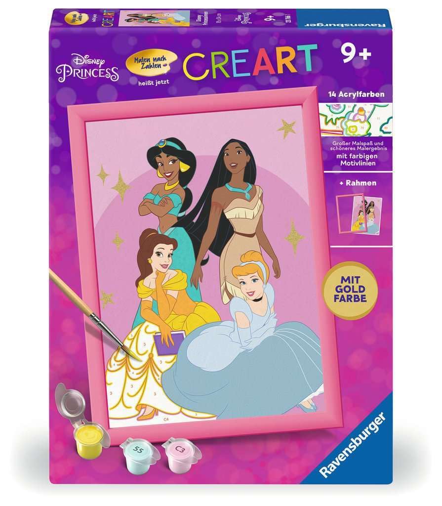 Ravensburger CreArt 23994 – Parrocchetti Colorati – Dipingere con i Numeri per Bambini dai 9 Anni in su, Set da Pittura con Cornice, Pennello e Colori