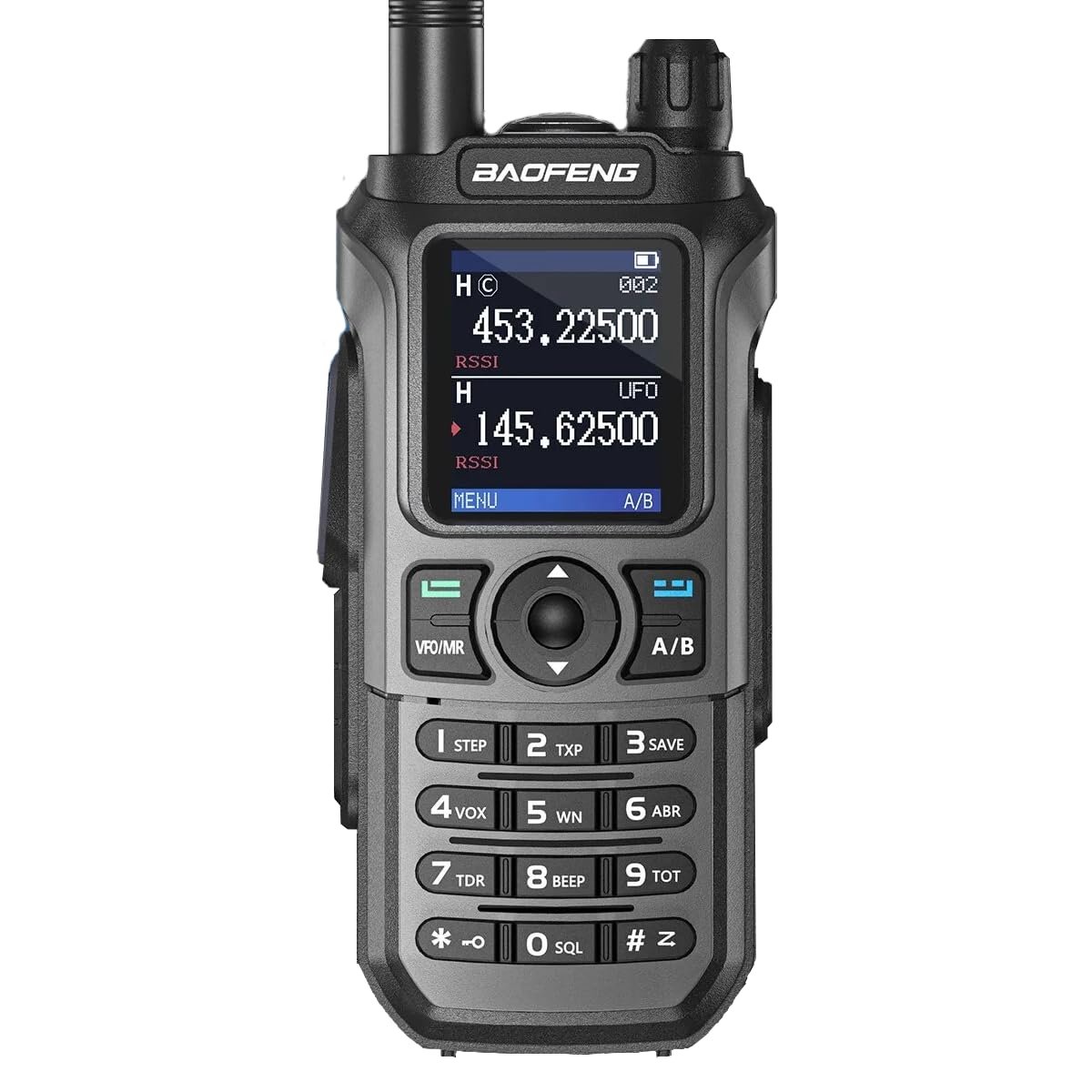 UV-21E Walkie Talkie de Largo Alcance,Compatible Baofeng Impermeable con Cargador Tipo-C, 144-146/430-440 16 KM de Alcance (Gris Oscuro)