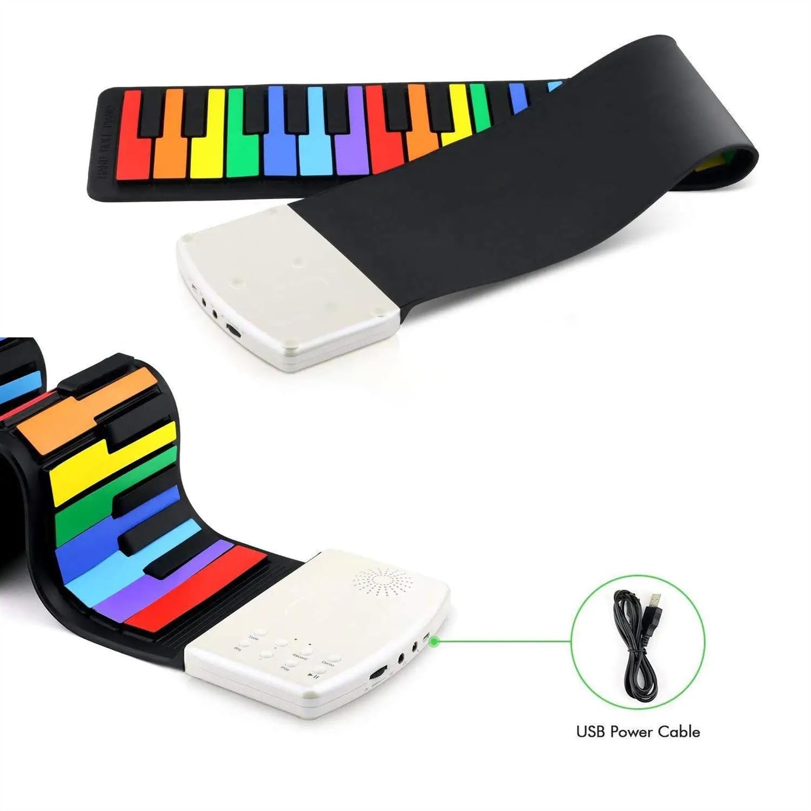 49 Klawiszy Składana Klawiatura Do Pianina Elektronicznego Mini Roll Up Przenośny Instrument Klawiszowy Do Pianina Elektronicznego Elektroniczne Pianino dla Początkujący