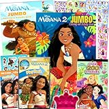 Disney Moana and Moana 2 Coloring & Activity Book Set – Bundle with Moana Stickers, Play Pack and More