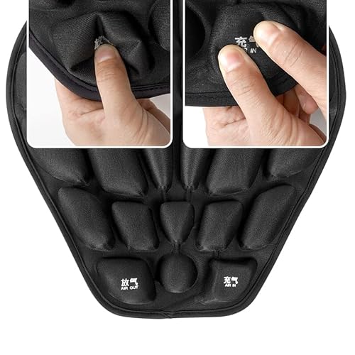 Jemia BC-372 Pressure Relief Motorcycle Air Cushion Seat Pad - Universal Fit With Standard Black Tpu Material For Cruiser Touring Saddles thumb #5