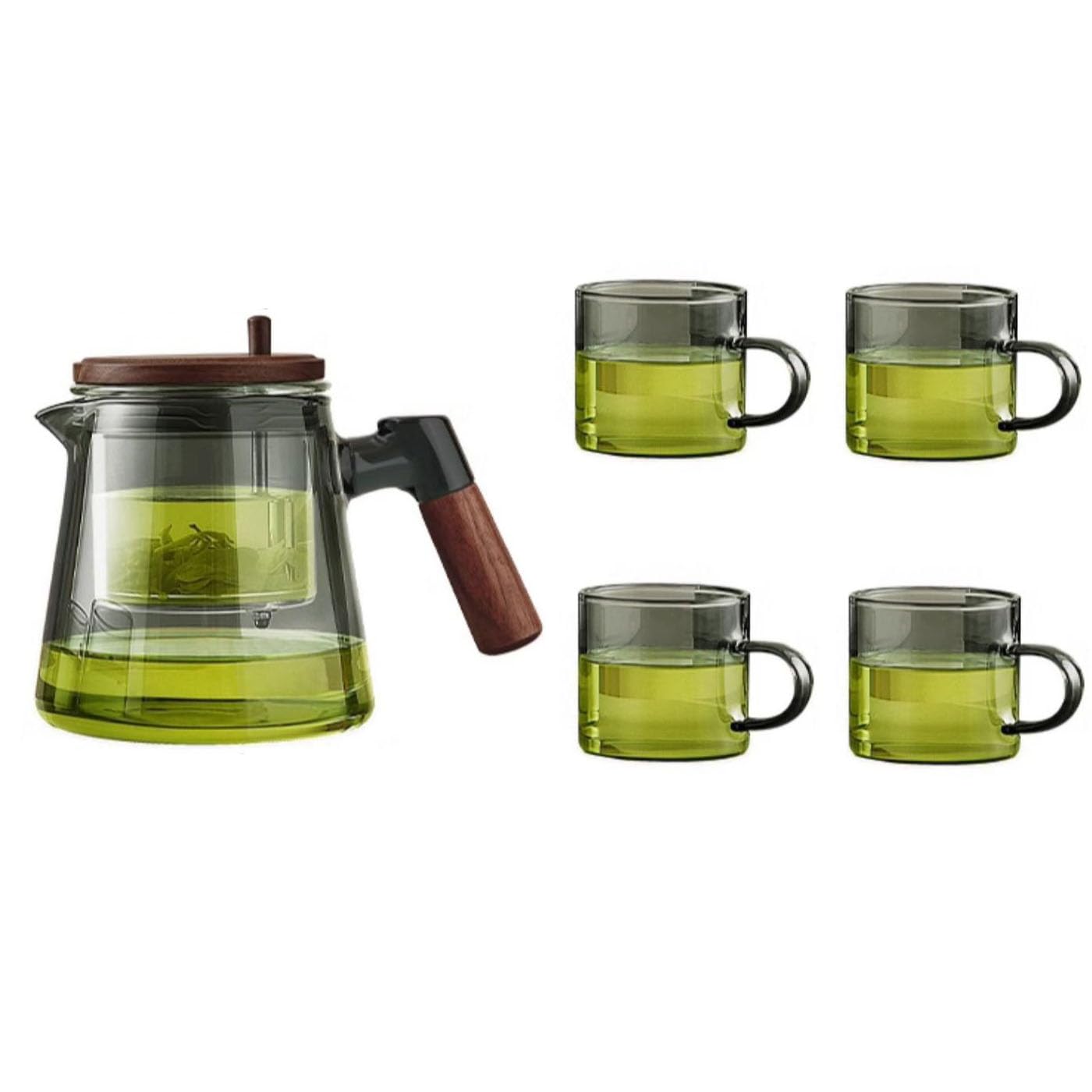 Amazon | 一物三役ティーポット＆コップ2個OR4個セット お茶の濃さを