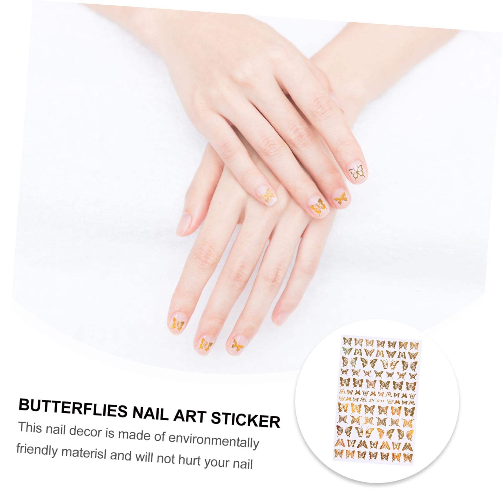 3 Set Adesivi Unghie Farfalle Per Decorazioni Manicure Adatti Per Diy Nail Art E Regali Per Amiche Stili Vari Facili Usare 8 Fogli*3