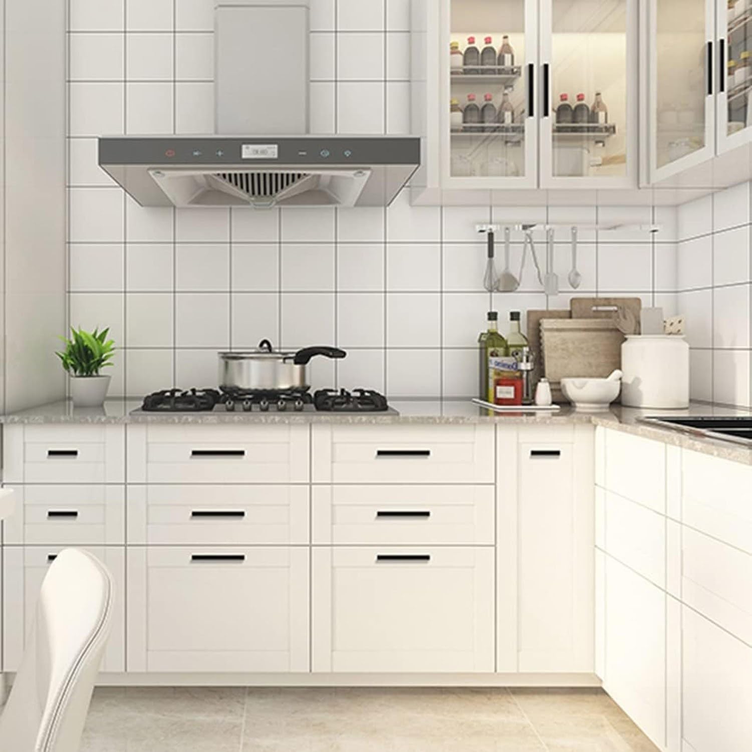 Schwarze T-Griff Schubladengriffe für Küchenschränke, 2 Stück Kleiderschrank Türgriffe aus Aluminiumlegierung, Möbelgriffe für Schubladen und Türen, Length 1200mm, Length 1200mm