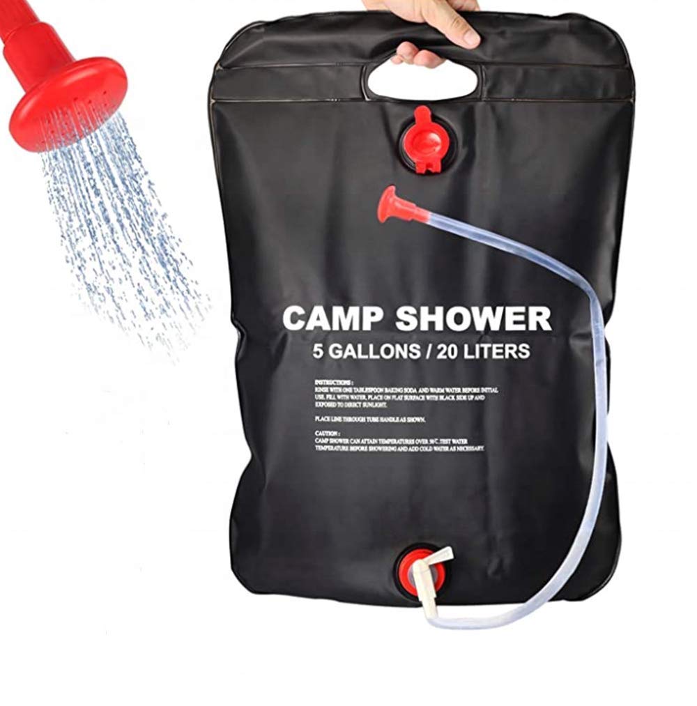 DHVYANT MART Portable Camping Shower Bag With Removable Hose Travel Water Storage Bag Solar Energy Heated Bag Removable Hose And On-Off Switch Shower Head Used For Camping, Hiking, Gardenig (25 Liter)-image-5