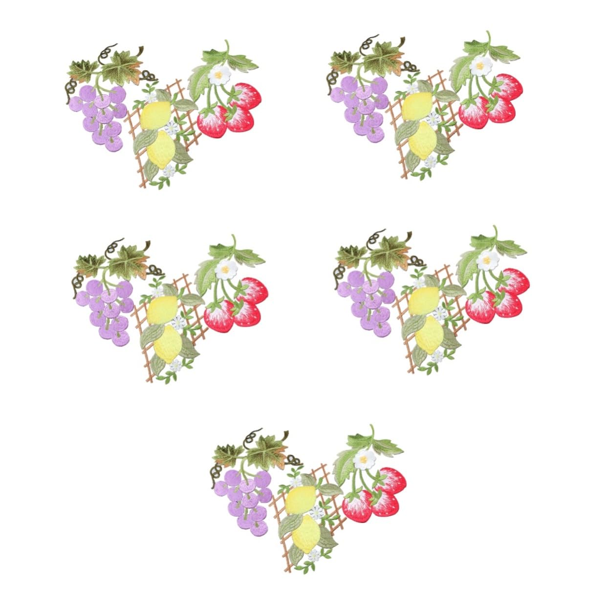 Operitacx 15 Pezzi Frutta Ricamo Patch Cucito Applique Decorazione Vestiti Zaino Rettangolo Toppe Cucire Su Applique Vestiti Artigianali Fai Da Te Decorazione Forniture Artigianali