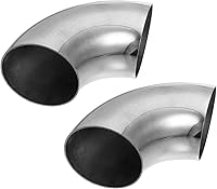 XAUTOHAUX 2pcs 3 Inch 90 Degree Mandrel Bend SS304 Stainless Steel Exhaust Elbows for Custom Car Exhaust Systems