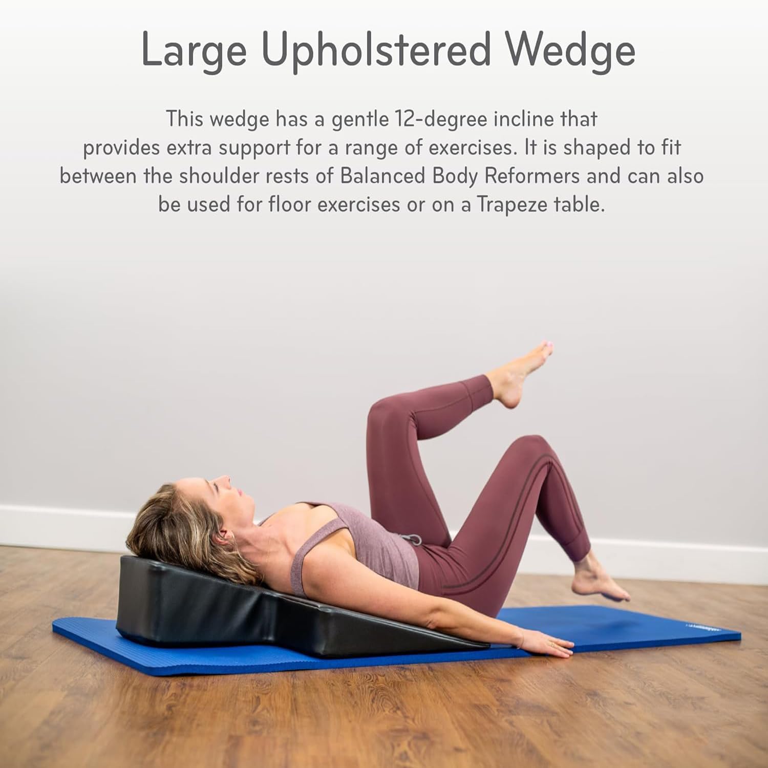 NILoykg& Cuña Acolchada Grande del Cuerpo balanceada para el refromer de Pilates, cojín de Entrenamiento para los Ejercicios del Piso,Equipo de Pilates para el hogar y el Estudio,Negro