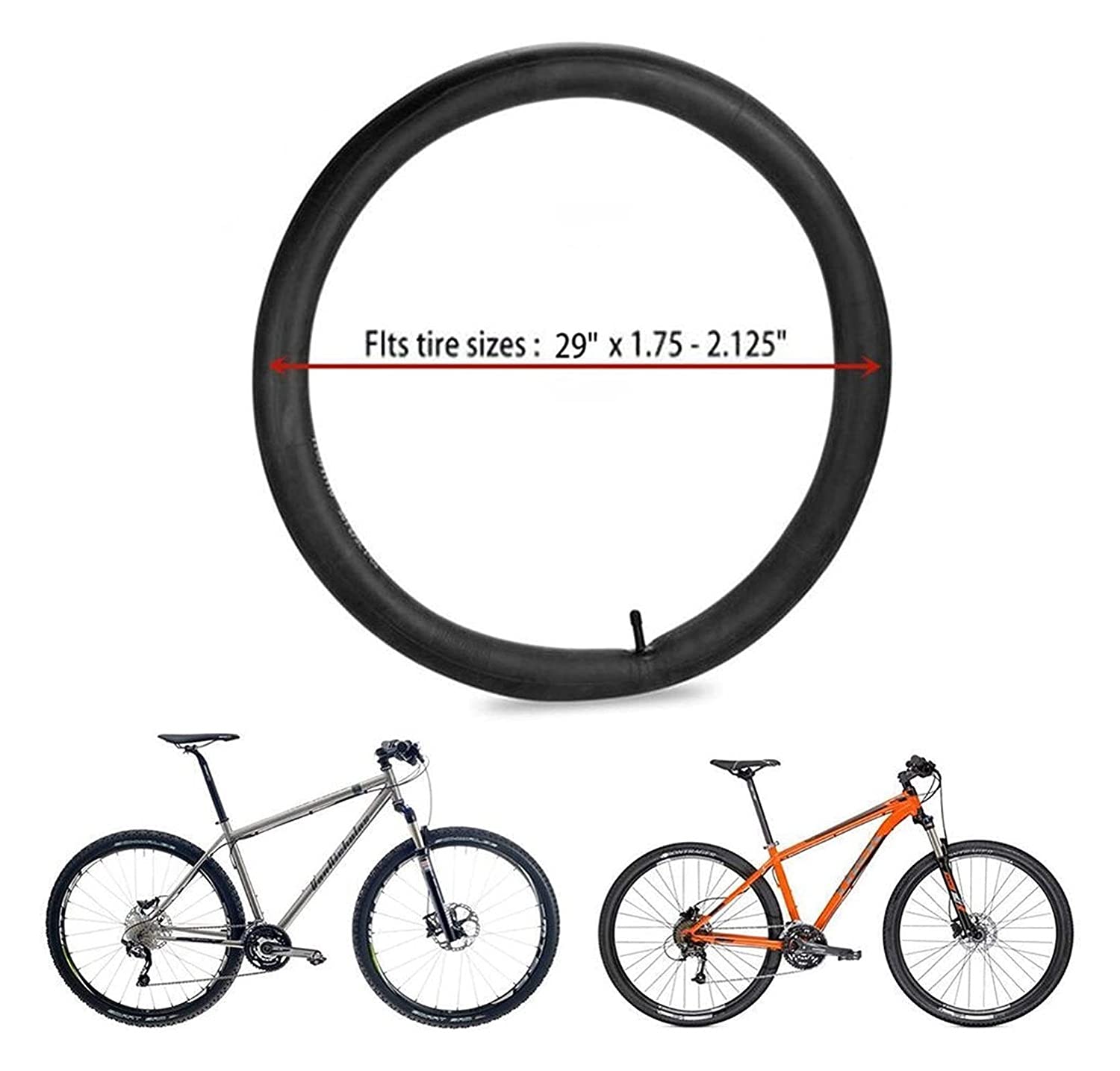 DEAVER Camera d'Aria da 29 Pollici per Mountain Bike da Strada, Standard per Bicicletta da Ciclismo per Pneumatici MTB da Ciclismo all'aperto con ugello Americano (Nero)