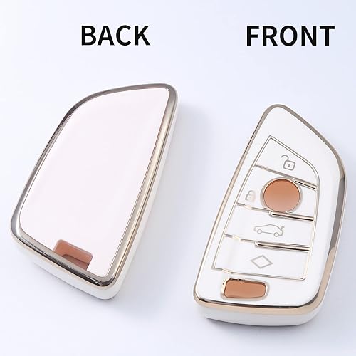 Miniatura 3 de Funda para llavero BMW, compatible con BMW 2 5 6 7 Series X1 X2 X3 X5 X6 Smart Key Premium Soft TPU Anti-polvo Protección completa