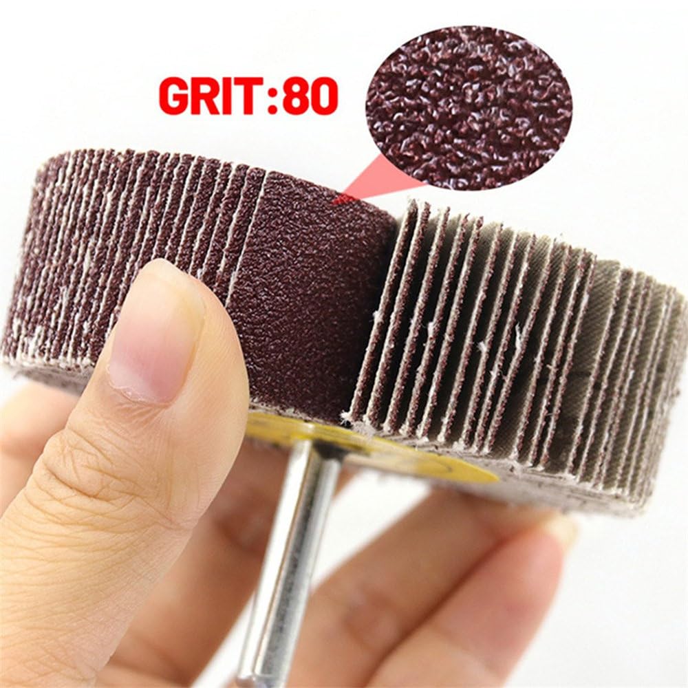 16-80mm 80 Grit Levigatura Lamella Disco Abrasivo Mola Accessori Carta Vetrata Rettifica Lucidatura Strumenti per Trapano, 60MM, 5pz
