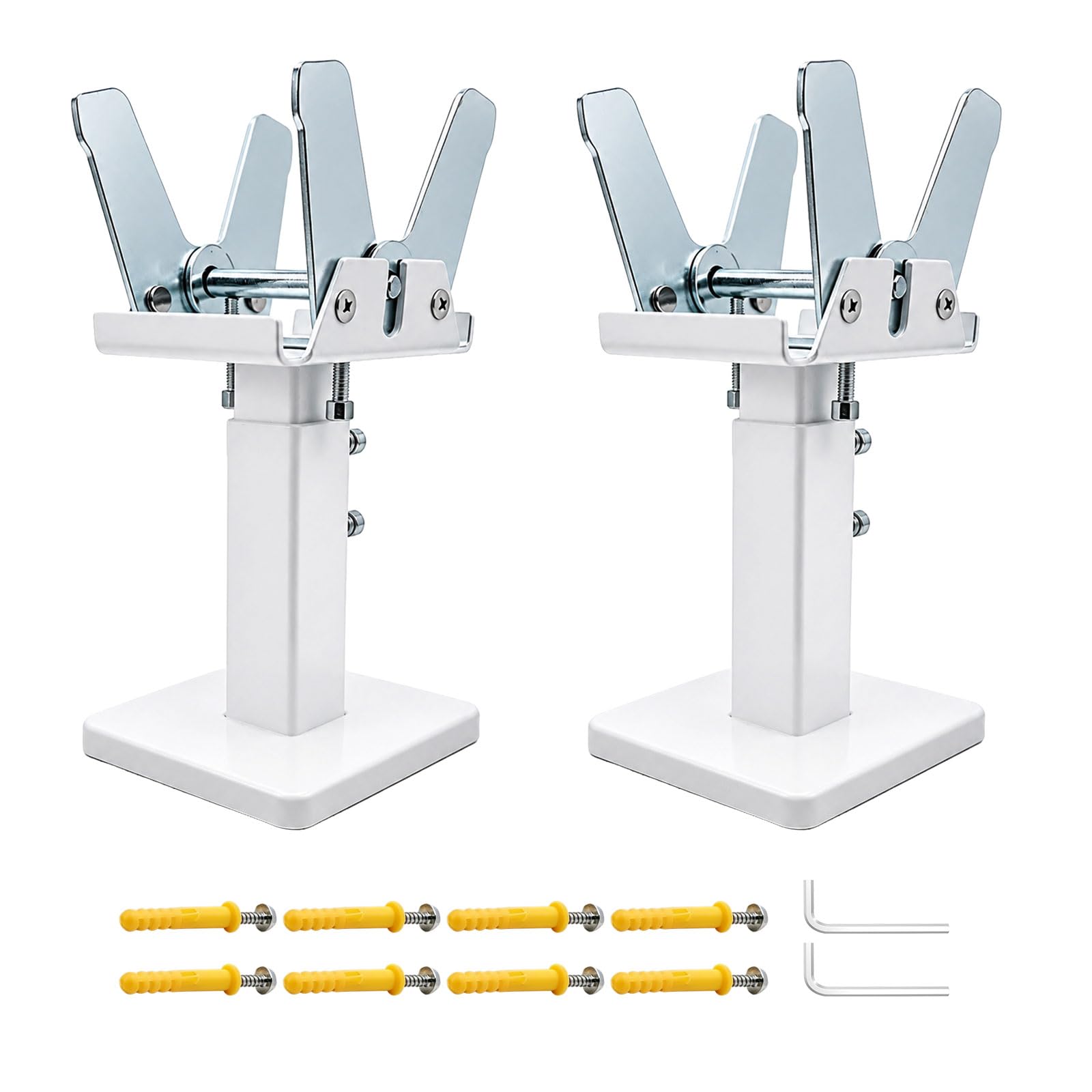 2pcs Floor Mounting Radiator Leg Kit, 14-21cm Height Adjustable Radiator Floor Mounting Feet Kit, Floor Mounting Brackets for Panel Radiators, Heavy Duty Radiator Support Stand