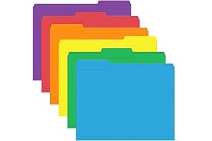 PANDRI File Folders - Set of 120 Colored File Folders