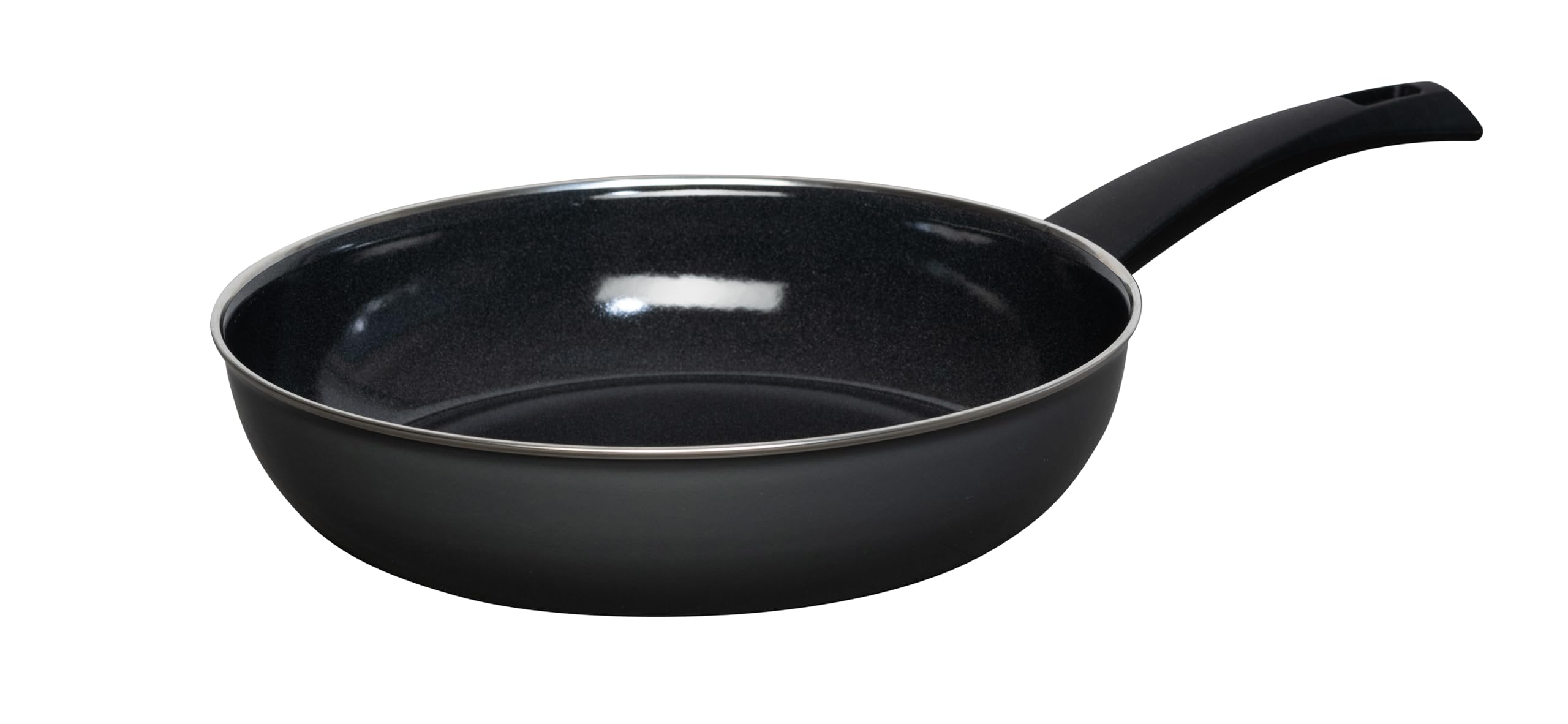 Riess, 0057-003, Poêle émaillée Ø 28cm, DARK GREY, Vol. (rec.): 2,5 Litres, Made in Autriche, LBH: 47,3x29,2x8,8Centimètres, 2,003Kilogrammes, poêle à frire, Émaillée, Passe au four