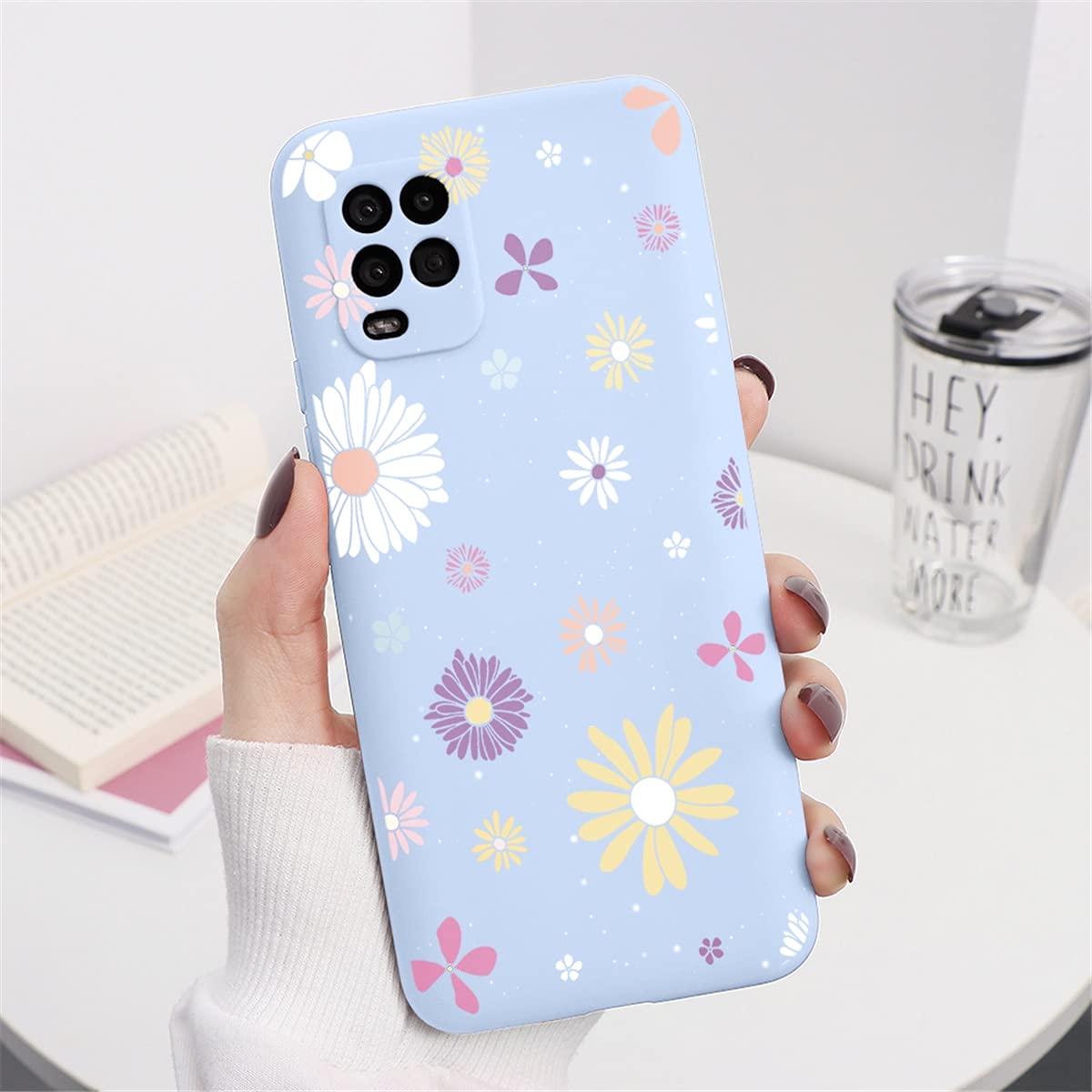 Yoedge 2 Custodie Per Xiaomi Redmi Note 8 Pro – Silicone Morbido Matte Con Farfalla E Fiori – Viola Chiaro – Ultra Sottile E Antiurto - 3