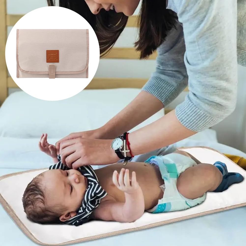 Tapis De Change Bébé Portable – Imperméable, Pliable, Léger – Avec Pochette De Transport | Matelas à Langer Voyage Pour Sac à Langer