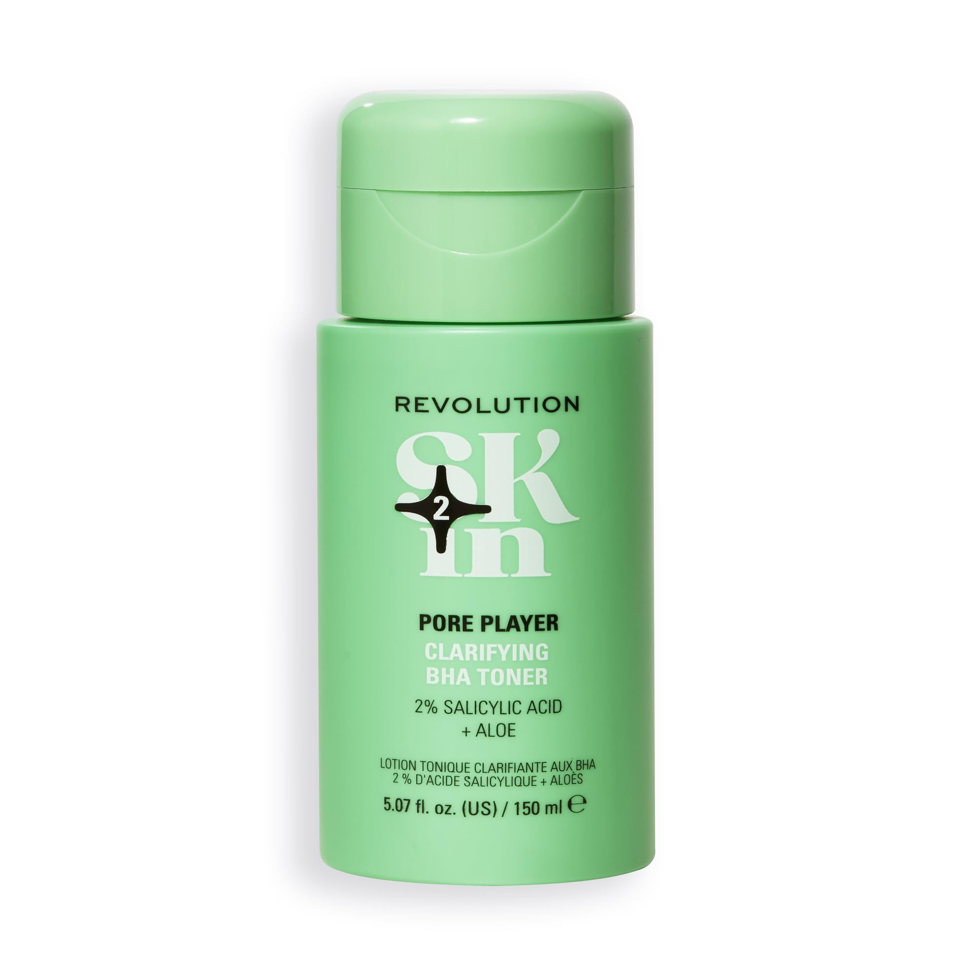 Revolution Skin Clarifying Toner, oczyszczający tonik do twarzy z kwasem salicylowym, łagodne złuszczanie, wegańskie i nieokrutne zwierzęta, 150 ml