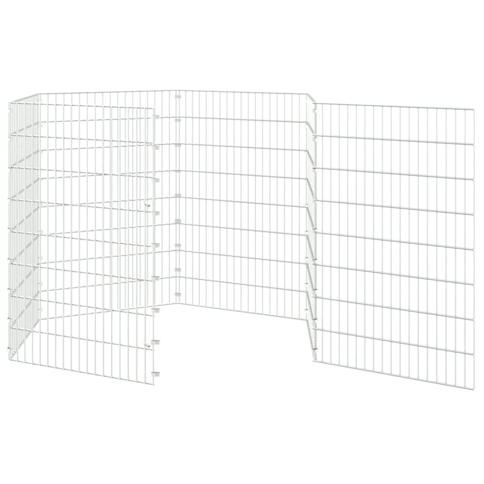 ShGaxin Jaula para Conejos 6 Paneles, Jaula Cobaya, Corralito para Perros, Vallas para Perros, Valla para Mascotas, Recinto para Conejos, Hierro galvanizado 54x80 cm
