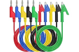 Sumnacon Banana Plug to Alligator Clip Test Probe Lead Wire Cable