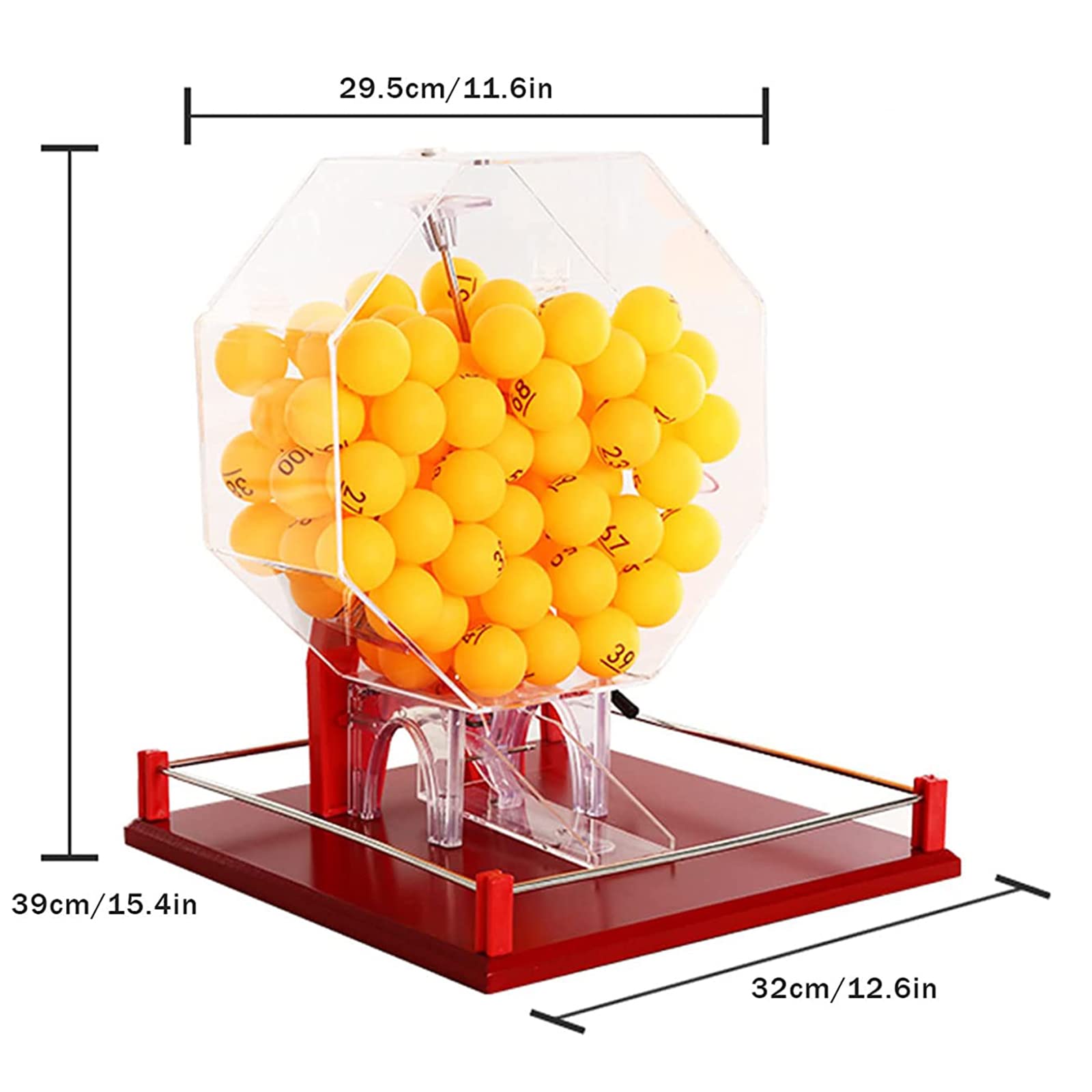 Máquina De Bingo De Lujo Con 100 Bolas – Jaula Automática Manual Para Fiestas Y Sorteos
