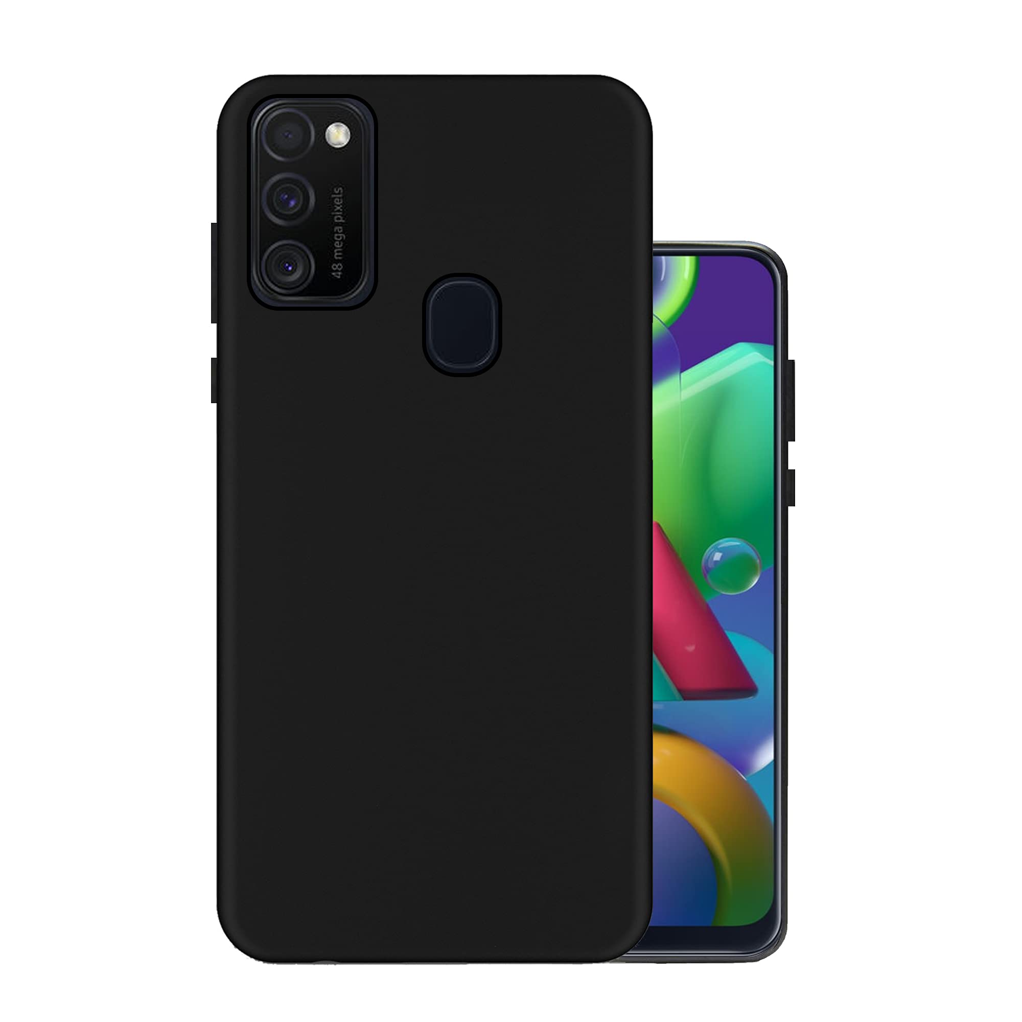 HELLO ZONE Rubber Exclusive Matte Finish Soft Back Case Cover for Samsung Galaxy M21 - Black (B08614C16C) Amazon Price History, Amazon Price Tracker