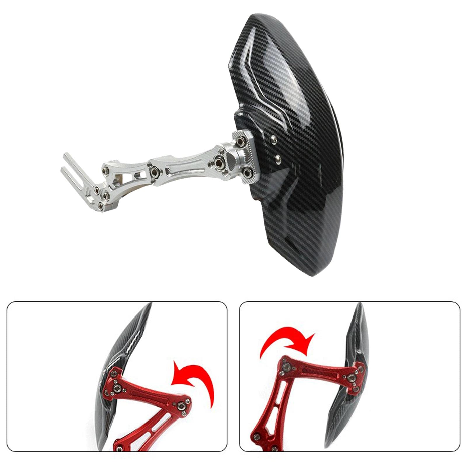 Amagogo Eletric Bike Schutzblech Hinterrad Spritzschutz Kotflügel Aluminiumlegierung Universal Zubehör Verhindert Verschmutzungen für Pendler Ausflüge Alltag