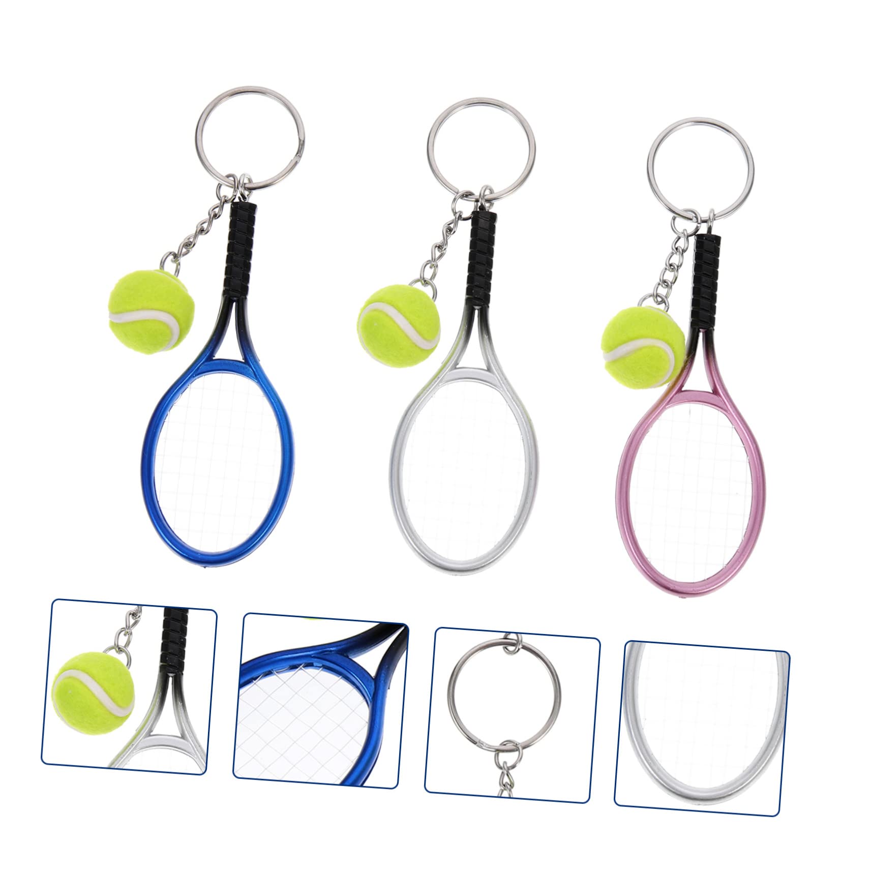 LIFKOME Portachiavi Da Tennis Portachiavi Dell'auto Portachiavi Sfusi Del Giocatore Di Tennis Portachiavi Multifunzione Portachiavi Pallavolo Uomini Di Tennis Pendente Plastica