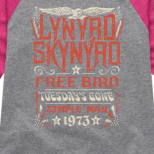 HYBRID APPAREL - Lynyrd Skynyrd - Hits - Toddler & Youth Girls Raglan Graphic T-Shirt3