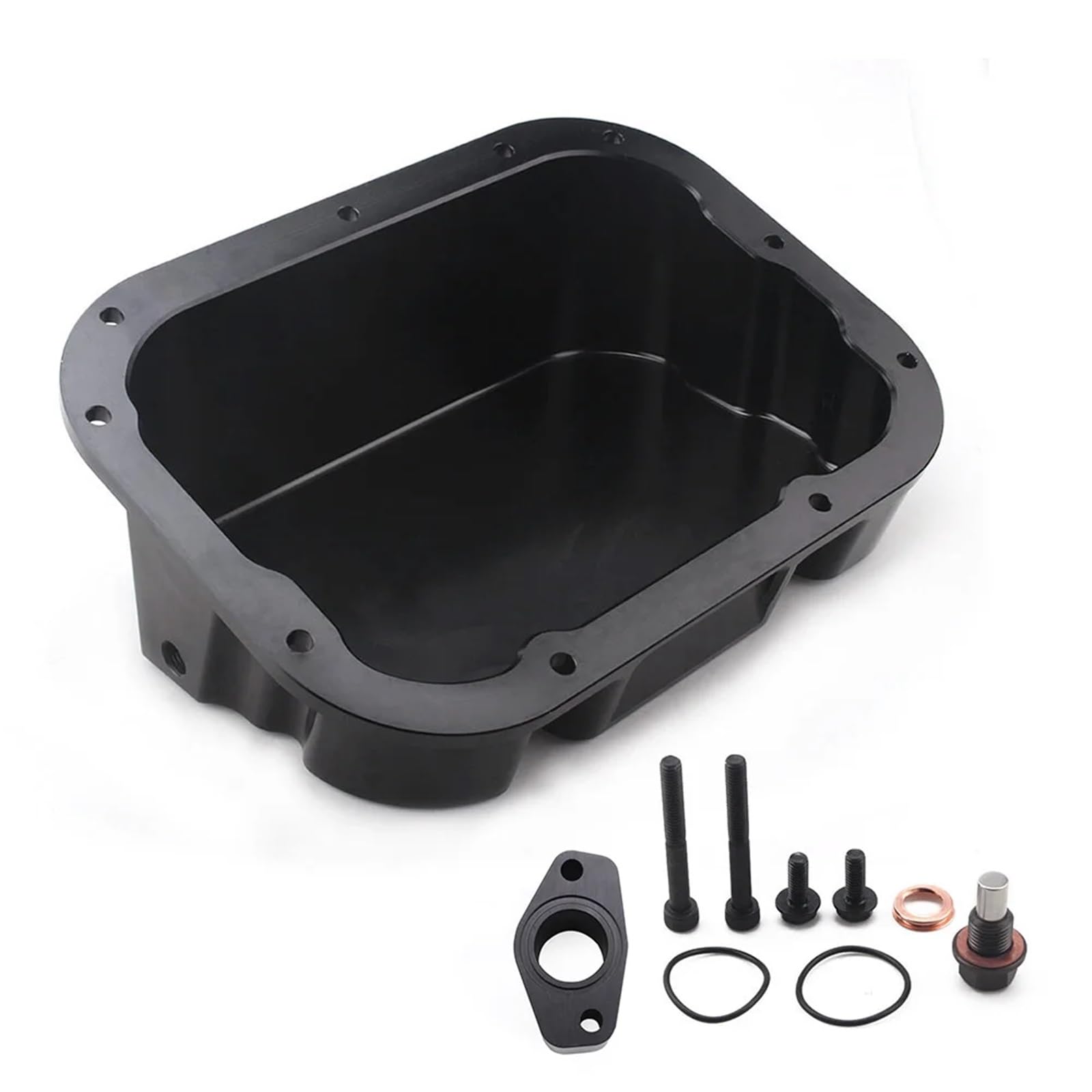 Coppa dell'olio‌ Kit coppa olio motore per modelli europei adatto per Nissan R35 GT-R VR38 CBA DBA VR38DETT dal 2009 in poi, con guida a sinistra e a destra LCA015 Carter olio‌(Black)