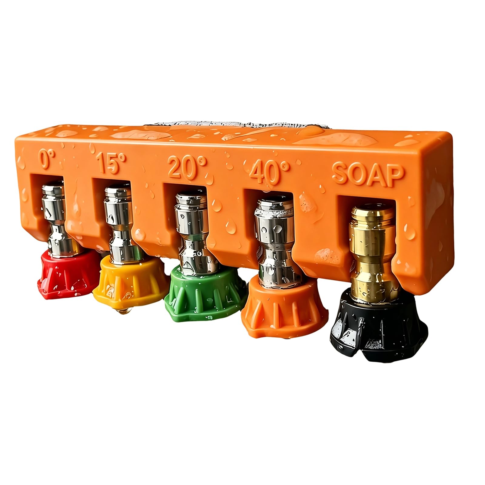 Alloneslife Oranges Easy Assembly Storage For High Pressure Nozzles Keeps Tools Tidy And Accessible High Pressure Washer Nozzle Holder