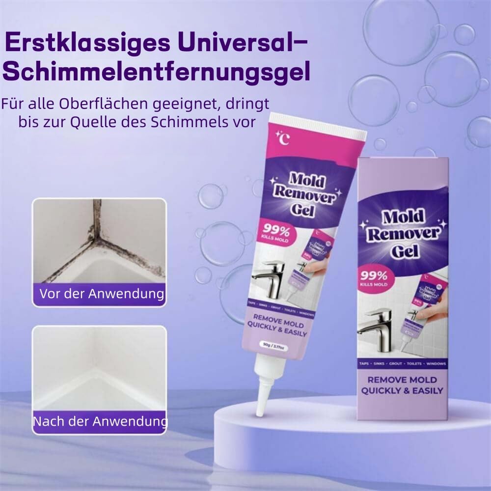 nuro clean Leistungsstarkes Haushaltsreinigungsgel - Schimmel, Kalk & Flecken entfernen, Geruch entfernen, für Fliesenfugen Bad & Küche