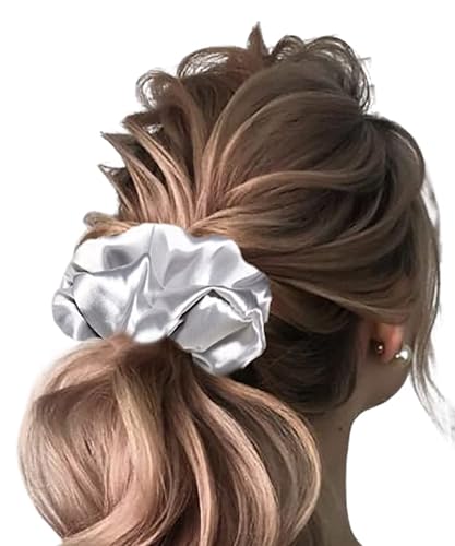 Vista 68 de Coleteros de satén extragrandes extragrandes para mujeres y niñas, prevención de encrespamiento, soporte para el cabello para dormir, banda elástica