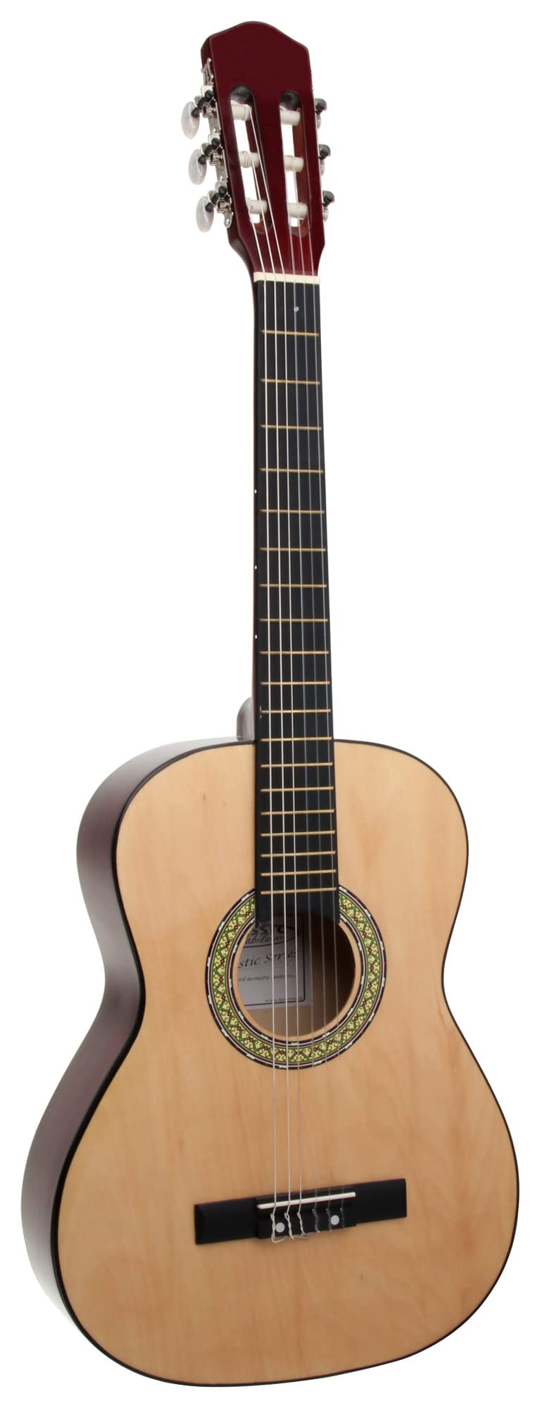 Classic Cantabile AS-851 Pack Guitare Classique 3/4 Nature - Cordes en Nylon d'étude - Guitare de concert idéale pour débutants, enfants - Avec accessoires