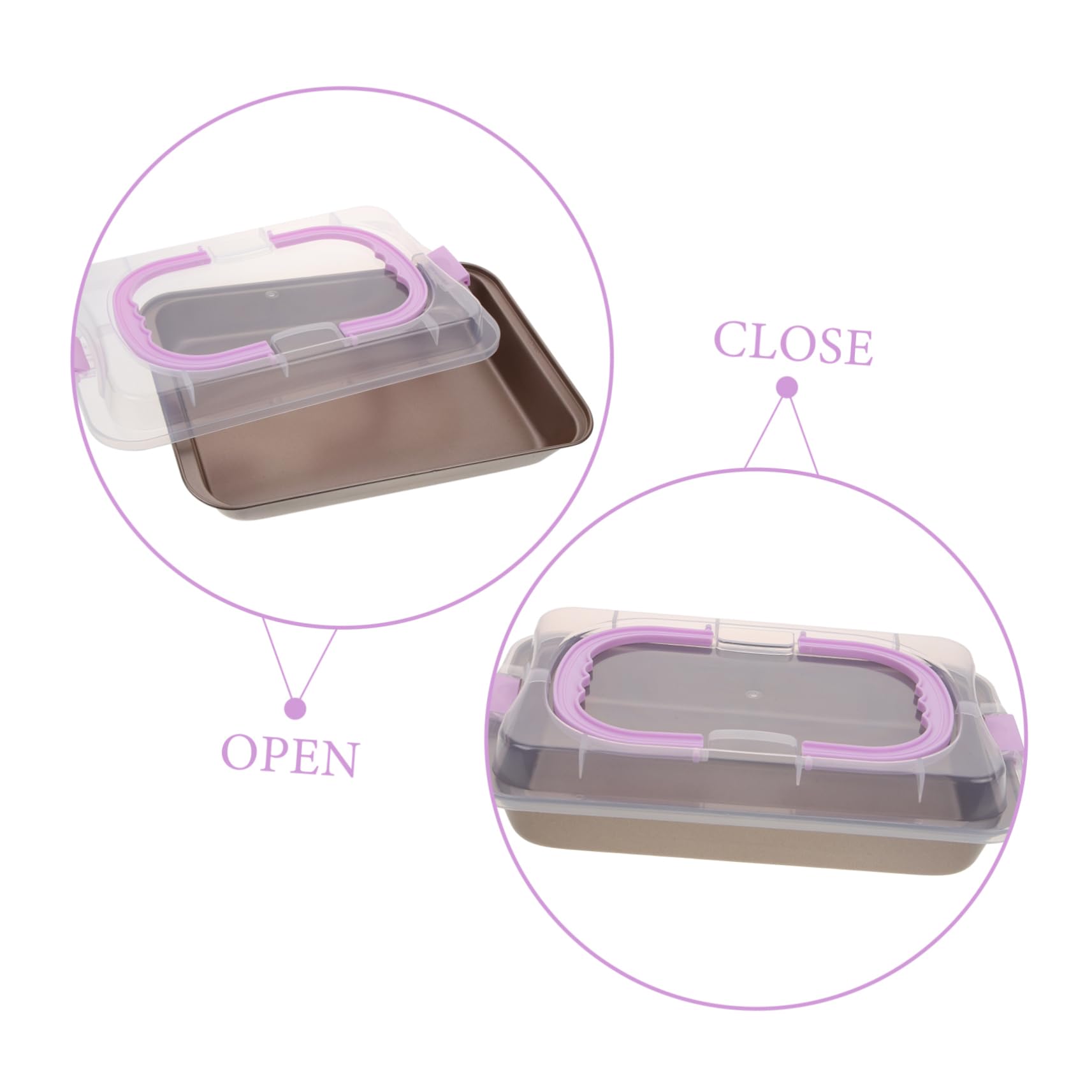 Mikinona Teglia Rettangolare Per Torte e Biscotti Con Coperchio Trasparente Antiaderente e Facile Da Trasportare Per Forno Di Casa e Ristoranti Perfetta Per Dolci e Snack