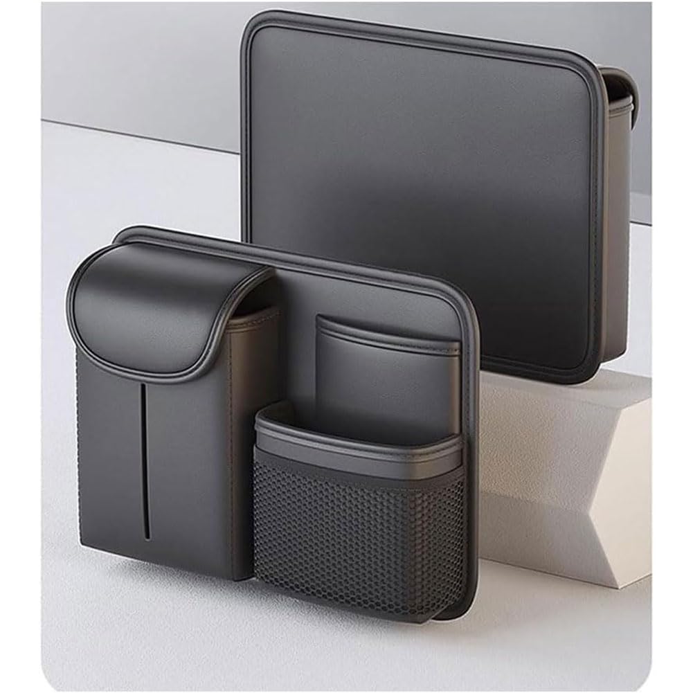 Organizador Asiento Coche para Jeep Compass/Renegade, Cuero PU Delantero Respaldo Bolsa De Almacenamiento Accesorios,D/Grey