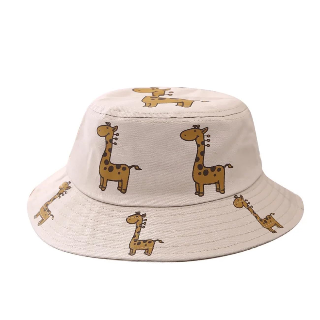 Genérico Sombrero de Sol para Bebé Safari | Gorro de Bebe para Verano con Protección Solar Bebé Niños y Niñas Unisex | Gorra Pescador para la Playa de Jirafa, 46-50cm Talla Única