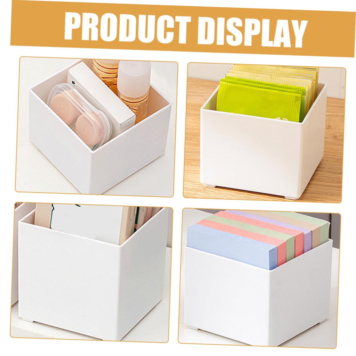 NUOBESTY Lot De 5 Boîtes De Rangement Porte-mémo Bloc-notes Distributeur De Bloc-notes Rangement De Bureau Petit Étui Pour Bloc-notes 2 Pièces X 5